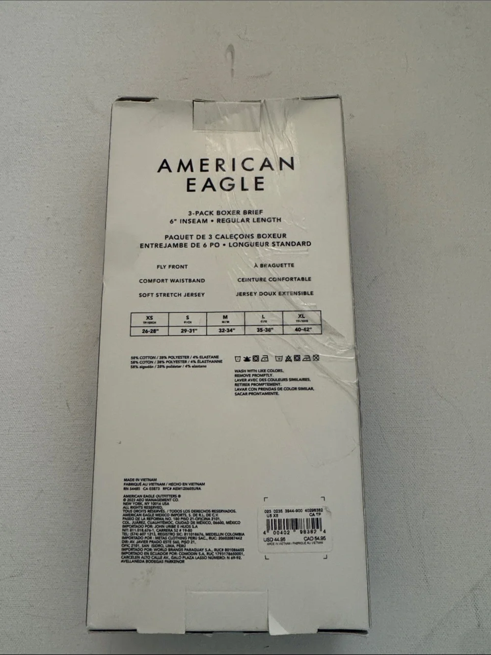 American Eagle Boxer Briefs Mens XS 3 Pack